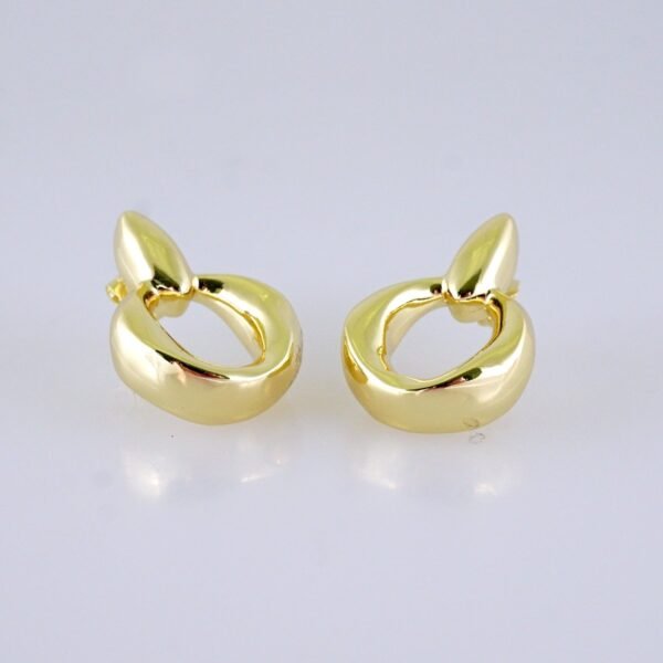 Women Earrings/ Aretes Dama/ Plain/ 14k Real Color// E1583