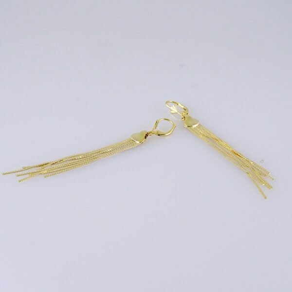 Women Earrings/ Aretes Dama/ Plain/ 14k Real Color// E1584