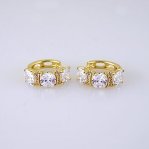 Women Earrings/ Aretes Dama/ Zircon Stone/ 14k Real Color// E1585