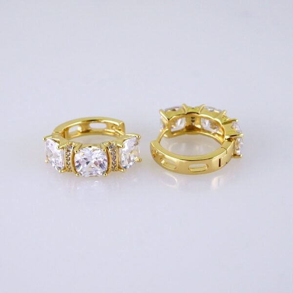 Women Earrings/ Aretes Dama/ Zircon Stone/ 14k Real Color// E1585 - Image 2
