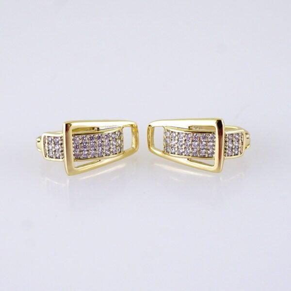 Women Earrings/ Aretes Dama/ Zircon Stone/ 14k Real Color// E1587
