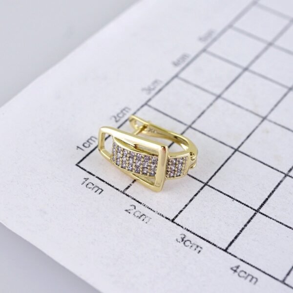 Women Earrings/ Aretes Dama/ Zircon Stone/ 14k Real Color// E1587 - Image 3