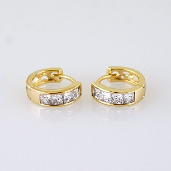 Women Earrings/ Aretes Dama/ Zircon Stone/ 14k Real Color// E1588