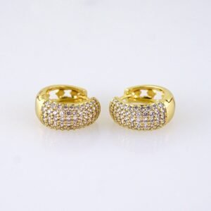 Women Earrings/ Aretes Dama/ Zircon Stone/ 14k Real Color// E1589
