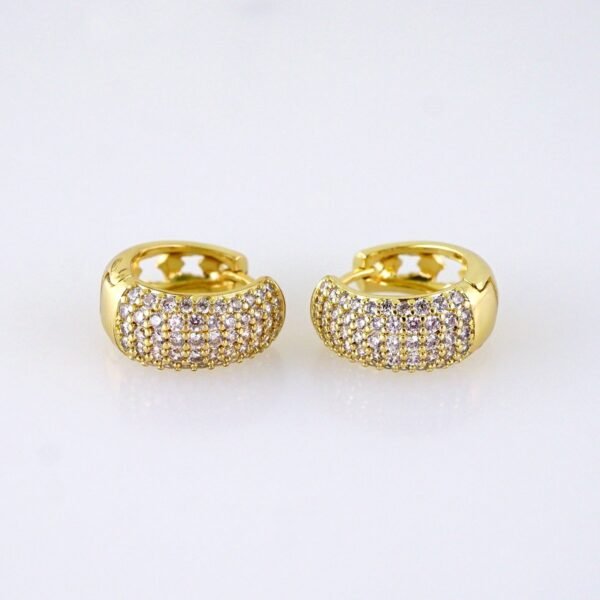Women Earrings/ Aretes Dama/ Zircon Stone/ 14k Real Color// E1589