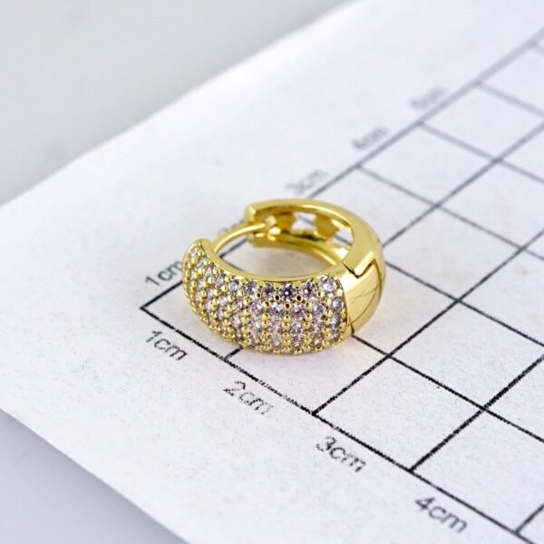 Women Earrings/ Aretes Dama/ Zircon Stone/ 14k Real Color// E1589 - Image 3