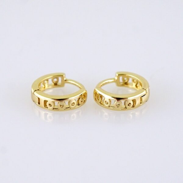Women Earrings/ Aretes Dama/ Plain/ 14k Real Color// E1591