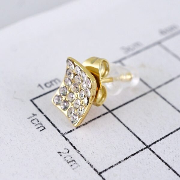 Women Earrings/ Aretes Dama/ Zircon Stone/ 14k Real Color// E1592 - Image 3