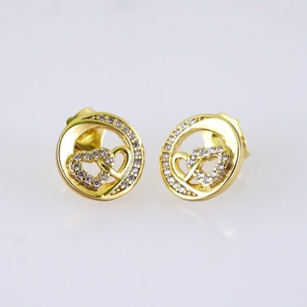 Women Earrings/ Aretes Dama/ Zircon Stone/ 14k Real Color// E1593