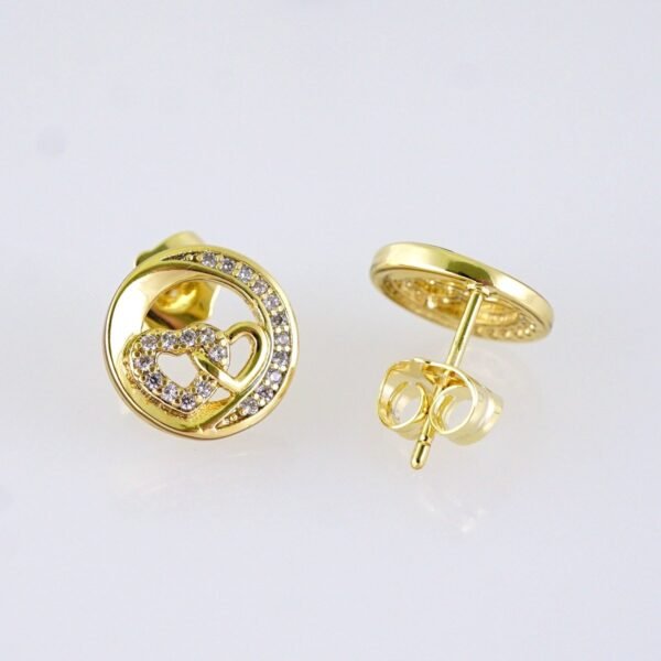Women Earrings/ Aretes Dama/ Zircon Stone/ 14k Real Color// E1593 - Image 2