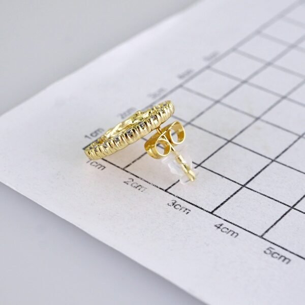 Women Earrings/ Aretes Dama/ Zircon Stone/ 14k Real Color// E1594 - Image 3