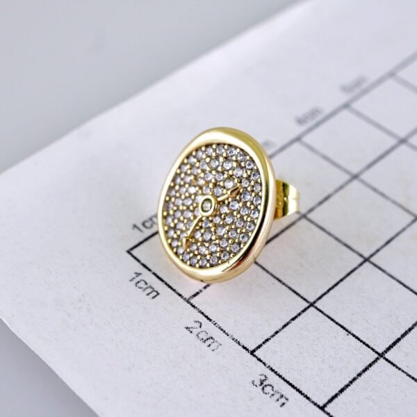 Women Earrings/ Aretes Dama/ Zircon Stone/ 14k Real Color// E1595 - Image 3