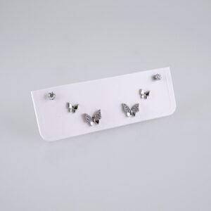 Women Earrings/ Aretes Dama/ Zircon Stone/ Silver Color/ Set 3 pares// E1596