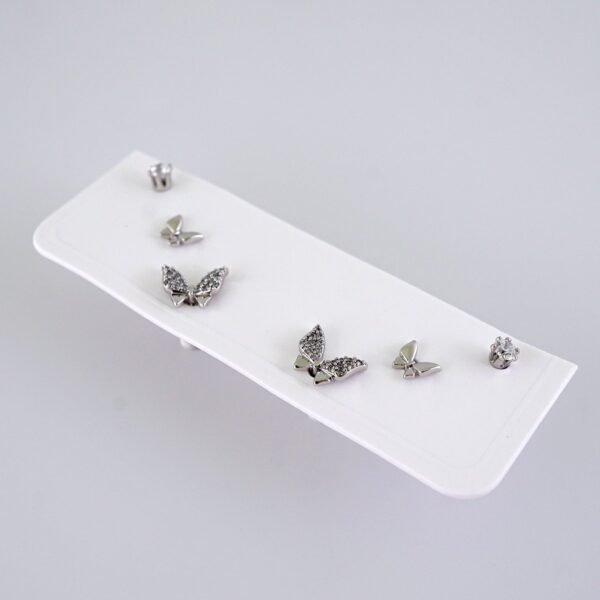 Women Earrings/ Aretes Dama/ Zircon Stone/ Silver Color/ Set 3 pares// E1596 - Image 2