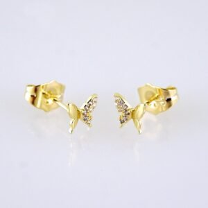 Women Earrings/ Aretes Dama/ Zircon Stone/ 14k Real Color// E1597