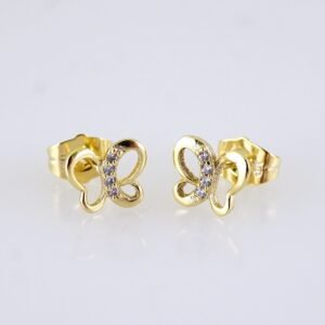 Women Earrings/ Aretes Dama/ Zircon Stone/ 14k Real Color// E1598