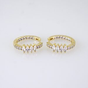 Women Earrings/ Aretes Dama/ Zircon Stone/ 14k Real Color// E1600