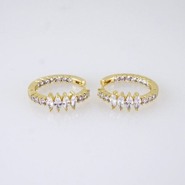 Women Earrings/ Aretes Dama/ Zircon Stone/ 14k Real Color// E1600