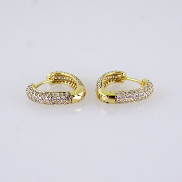 Women Earrings/ Aretes Dama/Zircon Stone/14k Real Color// E1601