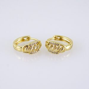Women Earrings/ Aretes Dama/ Zircon Stone/ 14k Real Color// E1602