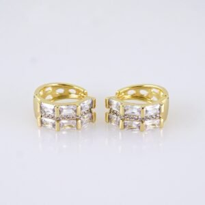 Women Earrings/ Aretes Dama/ Zircon Stone/ 14k Real Color// E1603