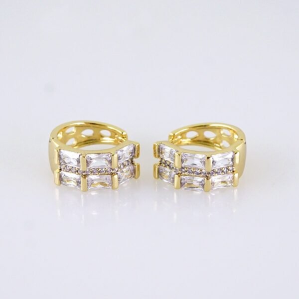 Women Earrings/ Aretes Dama/ Zircon Stone/ 14k Real Color// E1603