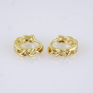 Women Earrings/ Aretes Dama/ Plain/ 14k Real Color// E1604