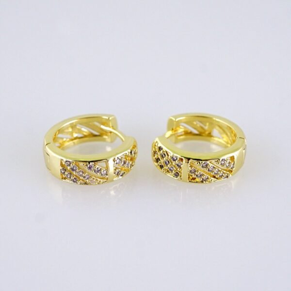 Women Earrings/ Aretes Dama/ Zircon Stone/ 14k Real Color// E1605
