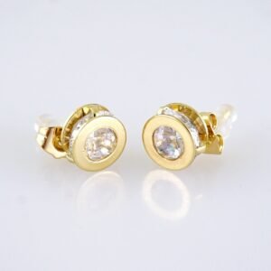 Women Earrings/ Aretes Dama/ Zircon Stone/ 14k Real Color// E1607