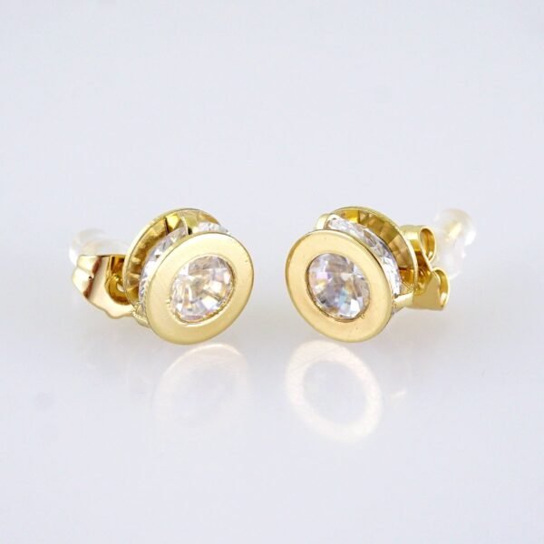 Women Earrings/ Aretes Dama/ Zircon Stone/ 14k Real Color// E1607
