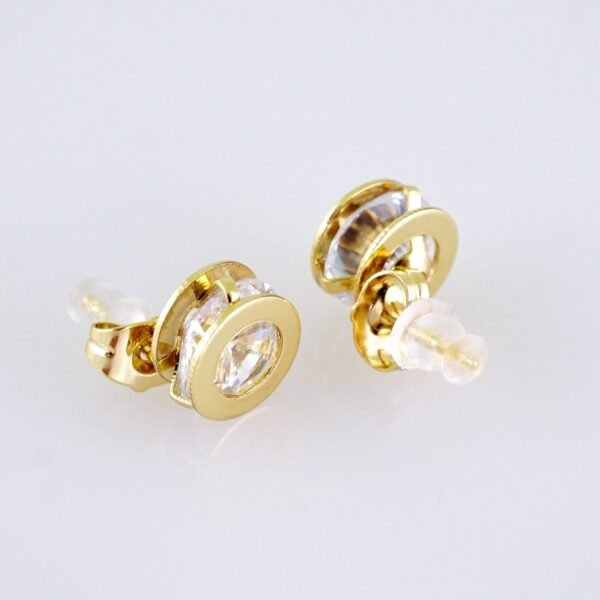 Women Earrings/ Aretes Dama/ Zircon Stone/ 14k Real Color// E1607 - Image 2