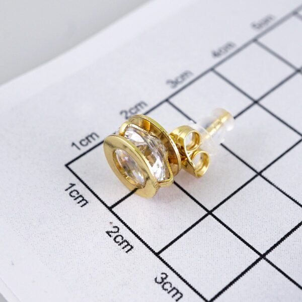 Women Earrings/ Aretes Dama/ Zircon Stone/ 14k Real Color// E1607 - Image 3