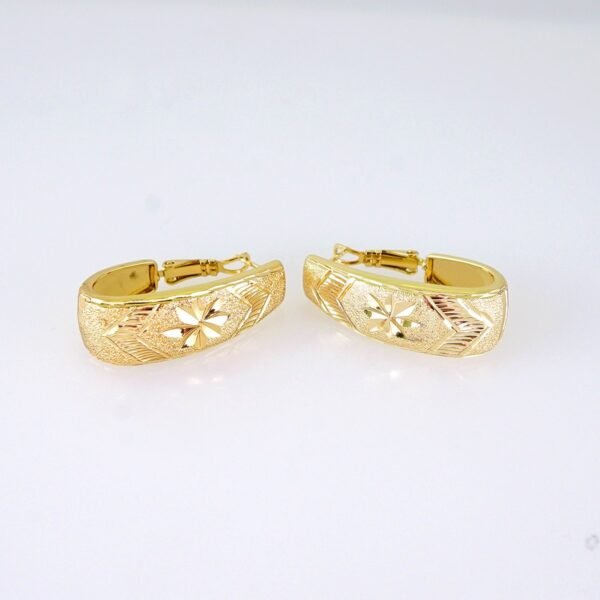 Women Earrings/ Aretes Dama/ Plain/ 14k Real Color// E1609