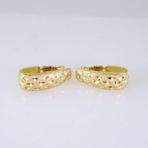 Women Earrings/ Aretes Dama/ Plain/ 14k Real Color// E1610