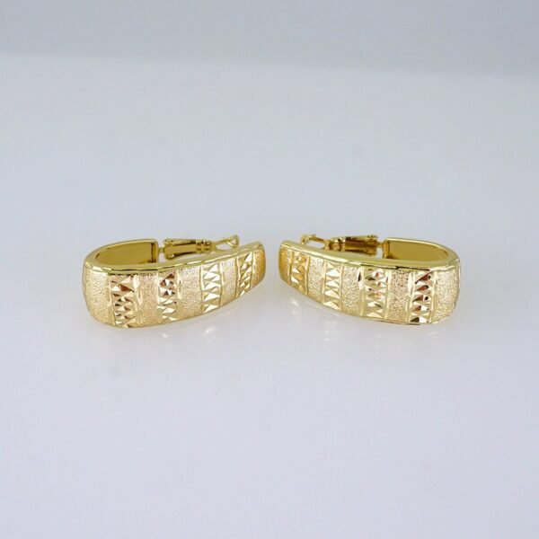 Women Earrings/ Aretes Dama/ Plain/ 14k Real Color// E1611