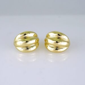 Women Earrings/ Aretes Dama/ Plain/ 14k Real Color// E1613