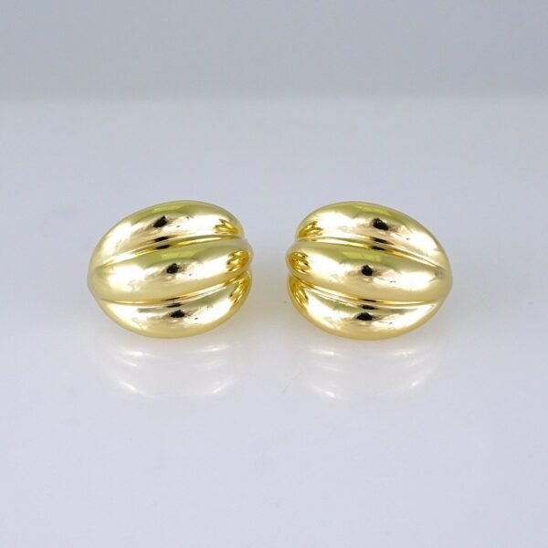 Women Earrings/ Aretes Dama/ Plain/ 14k Real Color// E1613