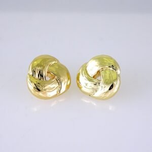 Women Earrings/ Aretes Dama/ Plain/ 14k Real Color// E1614