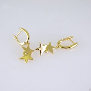 Women Earrings/ Aretes Dama/ Plain/ 14k Real Color// E1616
