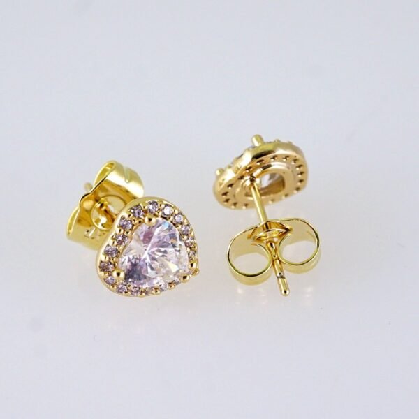 Women Earrings/ Aretes Dama/ Zircon Stone/ 14k Real Color// E1617 - Image 2