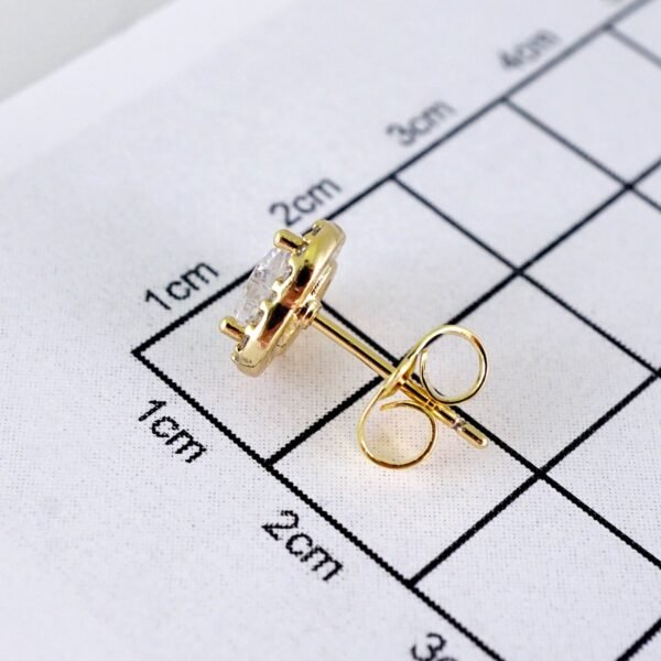 Women Earrings/ Aretes Dama/ Zircon Stone/ 14k Real Color// E1617 - Image 3