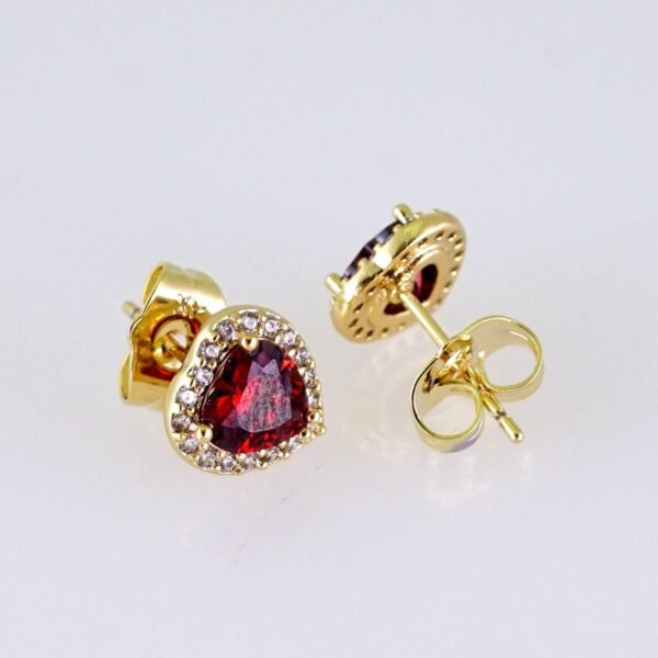 Women Earrings/ Aretes Dama/ Zircon Stone/ 14k Real Color// E1618 - Image 2