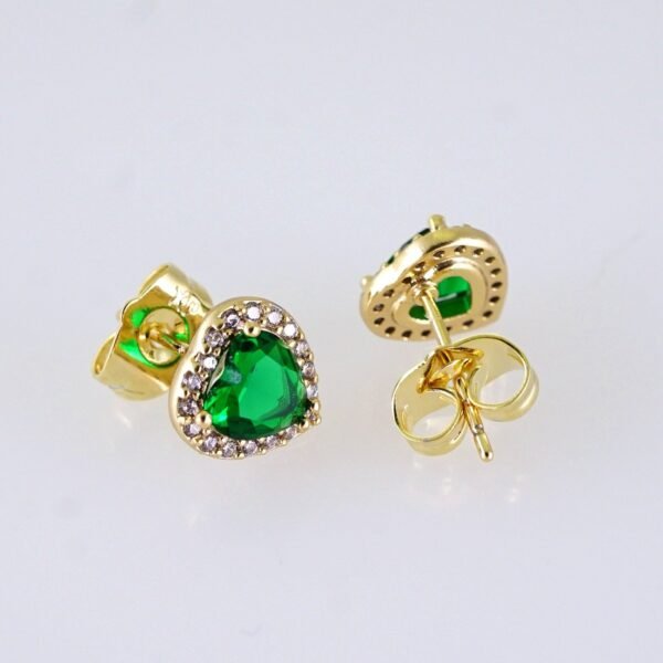 Women Earrings/ Aretes Dama/ Zircon Stone/ 14k Real Color// E1619 - Image 2