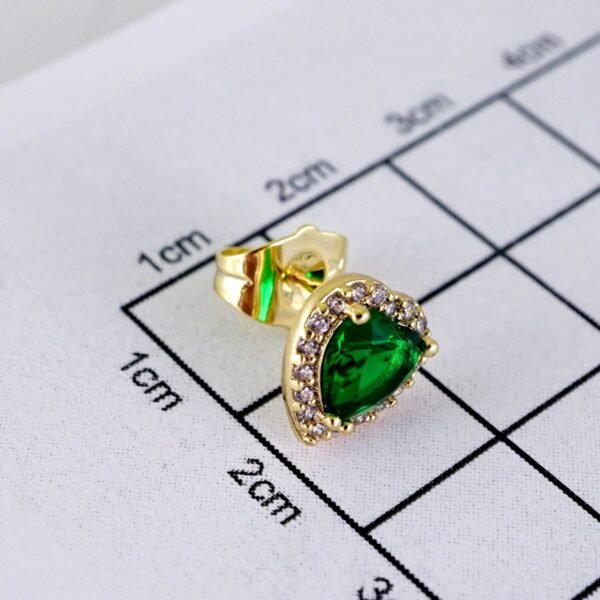 Women Earrings/ Aretes Dama/ Zircon Stone/ 14k Real Color// E1619 - Image 3
