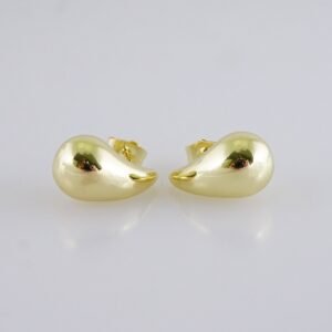 Women Earrings/ Aretes Dama/Plain/14k Real Color// E1621