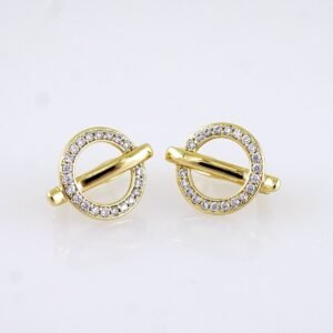 Women Earrings/ Aretes Dama/ Zircon Stone/ 14k Real Color// E1624