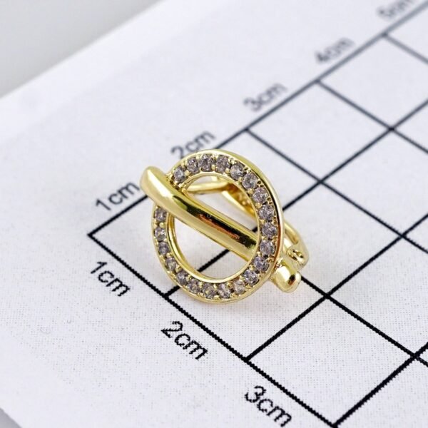 Women Earrings/ Aretes Dama/ Zircon Stone/ 14k Real Color// E1624 - Image 3