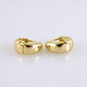 Women Earrings/ Aretes Dama/ Plain/ 14k Real Color// E1626