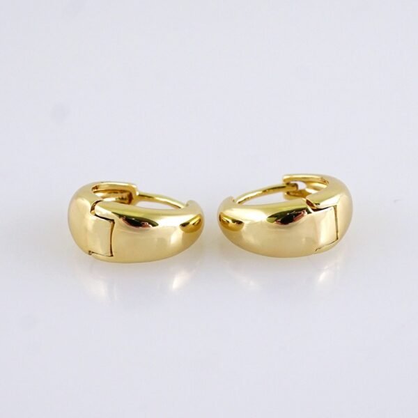 Women Earrings/ Aretes Dama/ Plain/ 14k Real Color// E1626