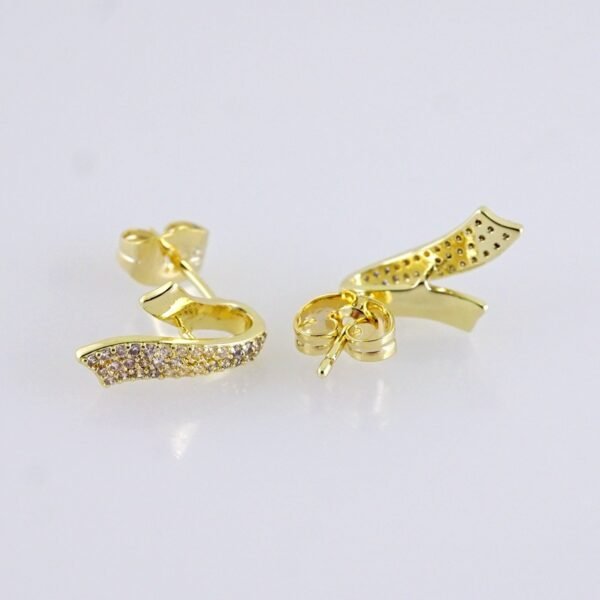 Women Earrings/ Aretes Dama/ Zircon Stone/ 14k Real Color// E1627 - Image 2